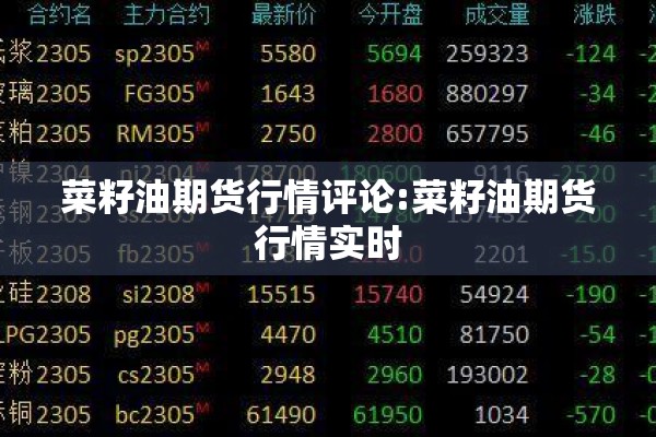 菜籽油期货行情评论:菜籽油期货行情实时 菜籽油期货行情评论:菜籽油期货行情实时