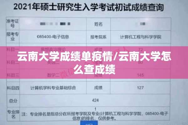 云南大学成绩单疫情/云南大学怎么查成绩 云南大学成绩单疫情/云南大学怎么查成绩