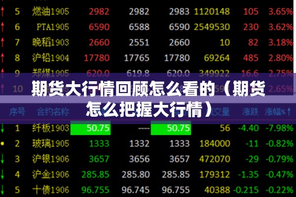 期货大行情回顾怎么看的（期货怎么把握大行情）