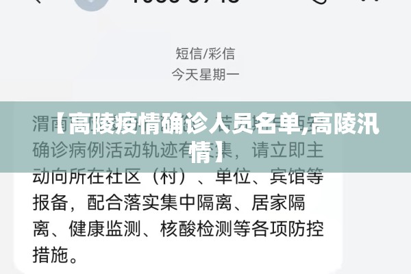 【高陵疫情确诊人员名单,高陵汛情】