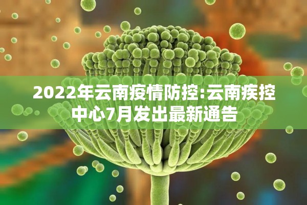 2022年云南疫情防控:云南疾控中心7月发出最新通告 2022年云南疫情防控:云南疾控中心7月发出最新通告