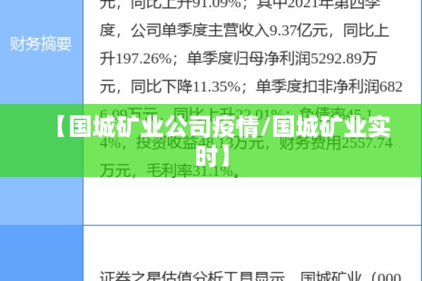 【国城矿业公司疫情/国城矿业实时】 【国城矿业公司疫情/国城矿业实时】