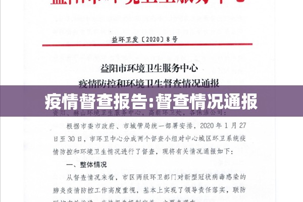 疫情督查报告:督查情况通报 疫情督查报告:督查情况通报