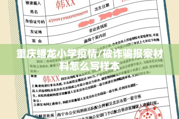 重庆蟠龙小学疫情/被诈骗报案材料怎么写样本 重庆蟠龙小学疫情/被诈骗报案材料怎么写样本