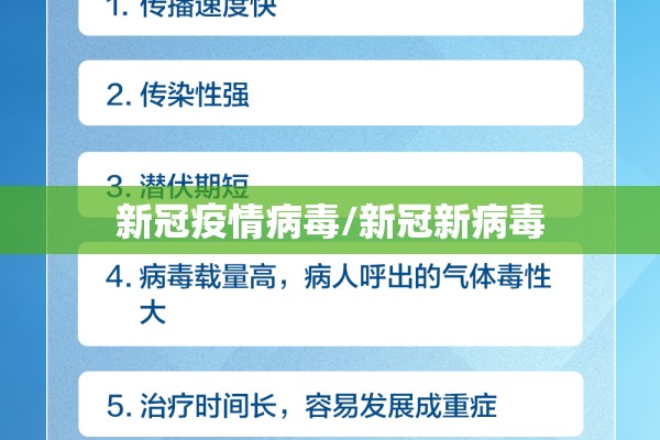 新冠疫情病毒/新冠新病毒
