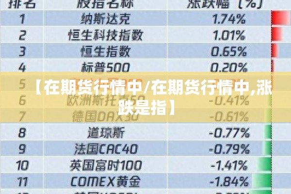 【在期货行情中/在期货行情中,涨跌是指】
