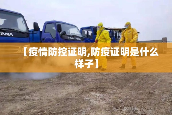 【疫情防控证明,防疫证明是什么样子】