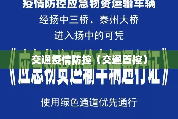 交通疫情防控（交通管控）