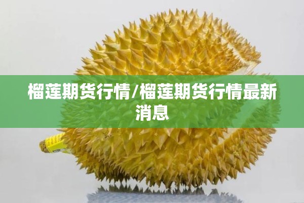 榴莲期货行情/榴莲期货行情最新消息