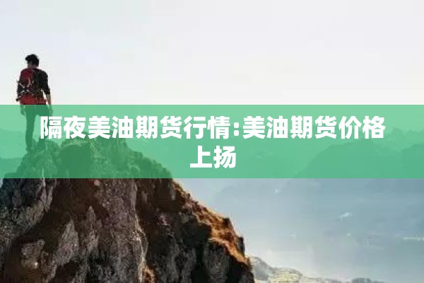 隔夜美油期货行情:美油期货价格上扬