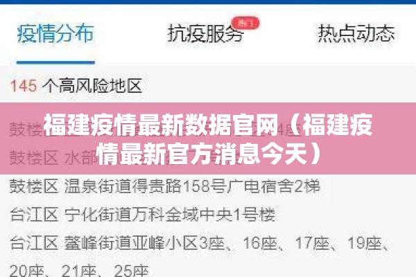 福建疫情最新数据官网(福建疫情最新官方消息今天) 福建疫情最新数据官网(福建疫情最新官方消息今天)