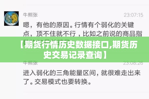 【期货行情历史数据接口,期货历史交易记录查询】