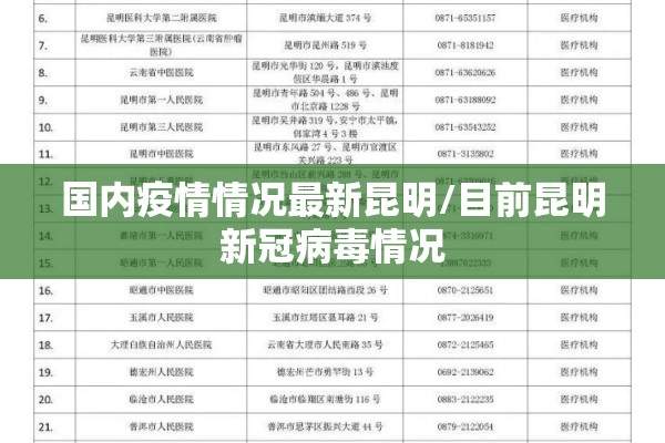 国内疫情情况最新昆明/目前昆明新冠病毒情况 国内疫情情况最新昆明/目前昆明新冠病毒情况