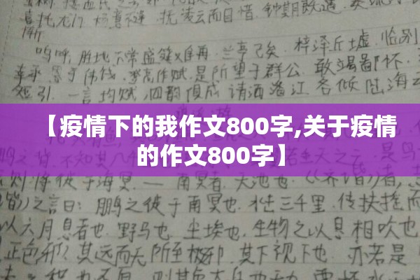 【疫情下的我作文800字,关于疫情的作文800字】