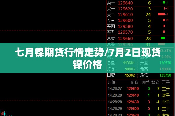 七月镍期货行情走势/7月2日现货镍价格