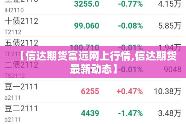 【信达期货富远网上行情,信达期货最新动态】 【信达期货富远网上行情,信达期货最新动态】
