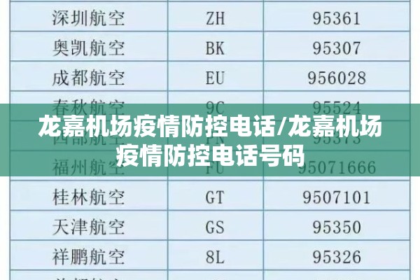 龙嘉机场疫情防控电话/龙嘉机场疫情防控电话号码
