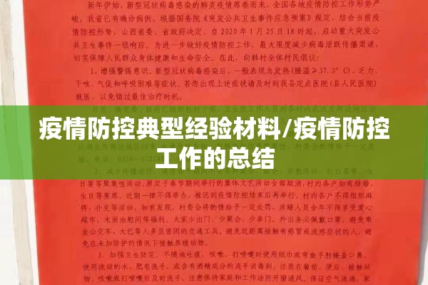 疫情防控典型经验材料/疫情防控工作的总结 疫情防控典型经验材料/疫情防控工作的总结