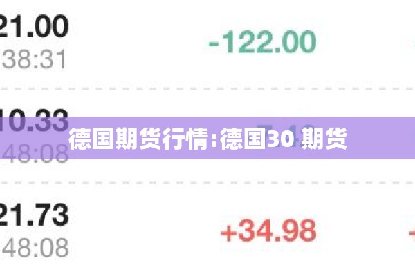 德国期货行情:德国30 期货