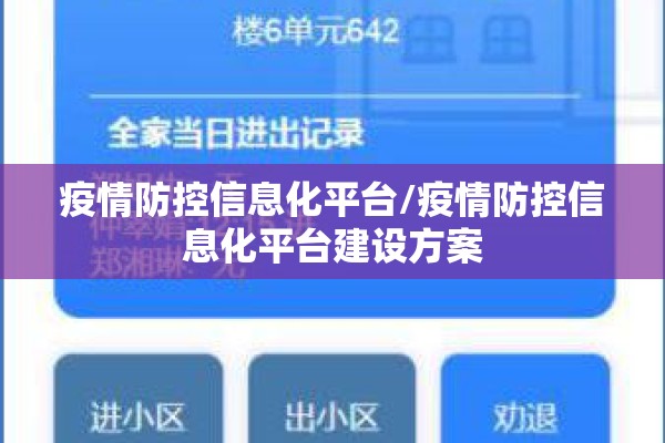 疫情防控信息化平台/疫情防控信息化平台建设方案 疫情防控信息化平台/疫情防控信息化平台建设方案