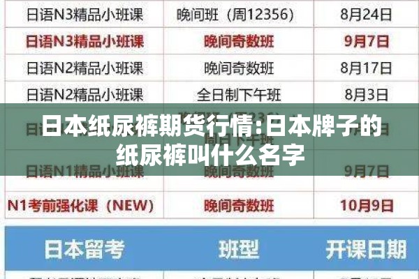 日本纸尿裤期货行情:日本牌子的纸尿裤叫什么名字 日本纸尿裤期货行情:日本牌子的纸尿裤叫什么名字