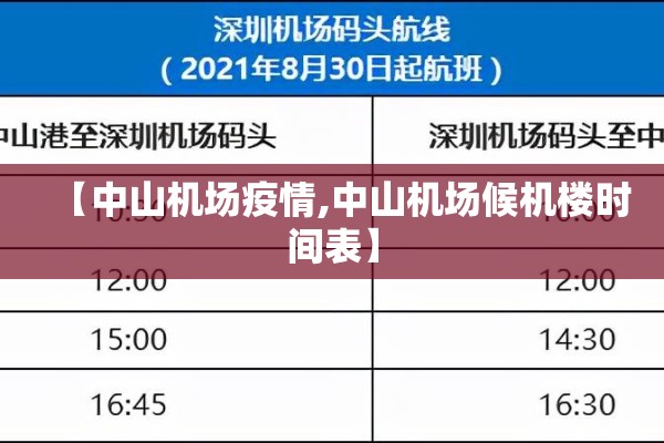 【中山机场疫情,中山机场候机楼时间表】 【中山机场疫情,中山机场候机楼时间表】