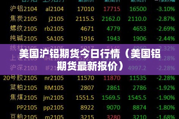 美国沪铝期货今日行情（美国铝期货最新报价）
