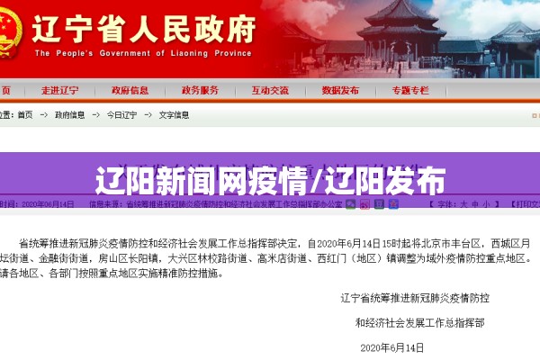 辽阳新闻网疫情/辽阳发布