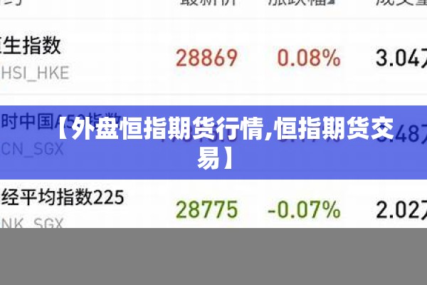 【外盘恒指期货行情,恒指期货交易】 【外盘恒指期货行情,恒指期货交易】