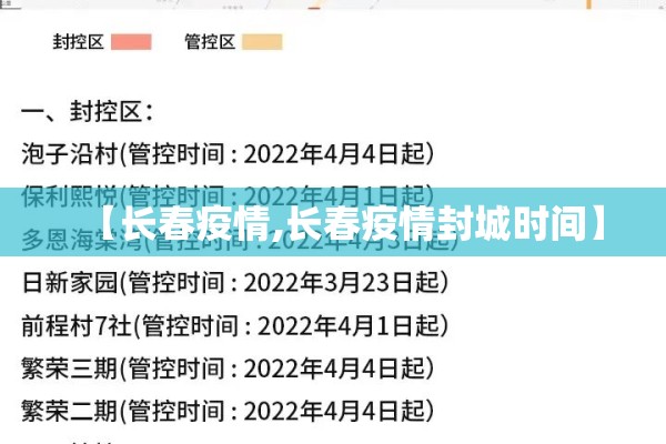 【长春疫情,长春疫情封城时间】