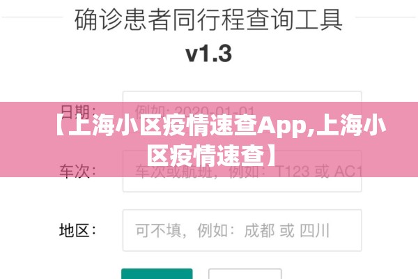 【上海小区疫情速查App,上海小区疫情速查】